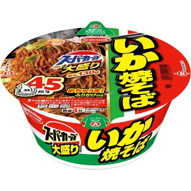 エースコック スーパーカップ大盛り　いか焼そば