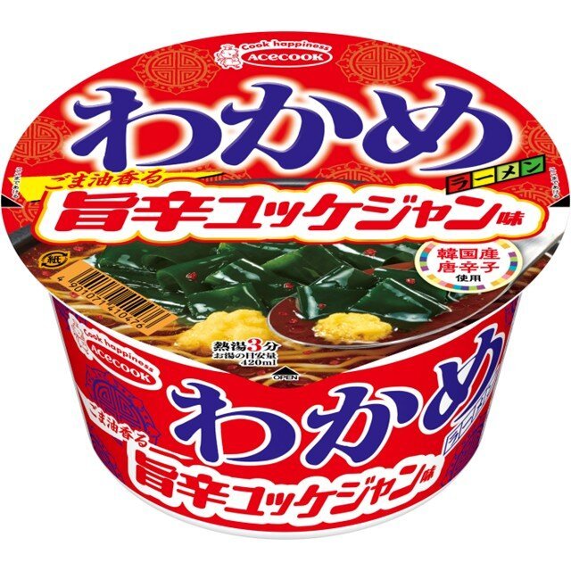 エースコック わかめラーメン　旨辛ユッケジャン味