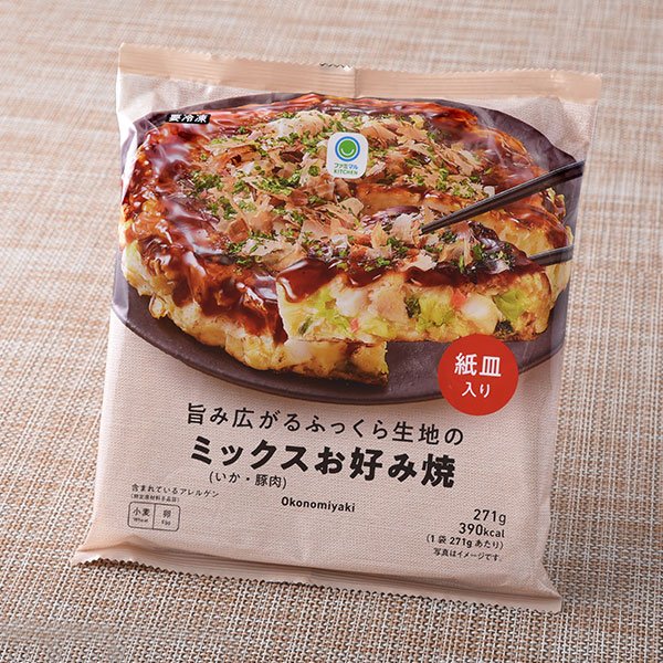 ファミリーマート 旨み広がるふっくら生地のミックスお好み焼