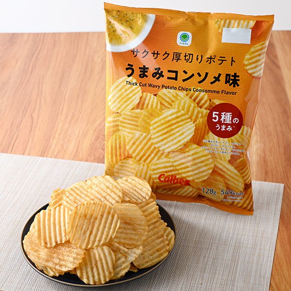 ファミリーマート サクサク厚切りポテトうまみコンソメ味 大袋