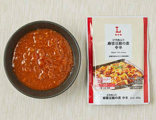 ローソン ひき肉入り 麻婆豆腐の素 中辛 2人前