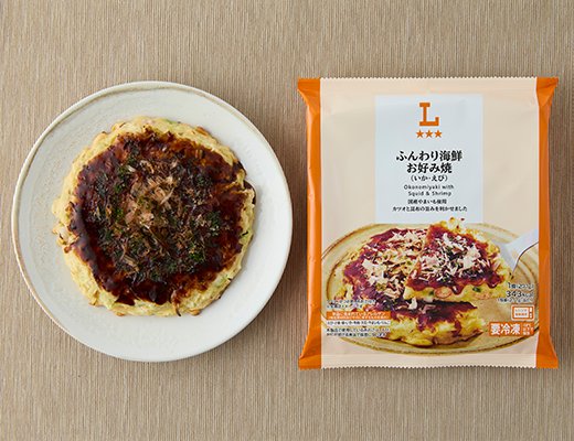 ローソン ふんわり海鮮お好み焼(いか・えび)