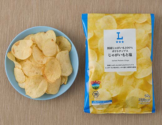 ローソン 国産じゃがいも100%ポテトチップス じゃがいもと塩