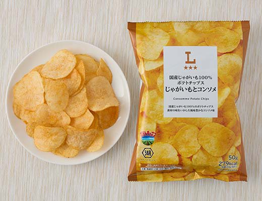 ローソン 国産じゃがいも100%ポテトチップス じゃがいもとコンソメ