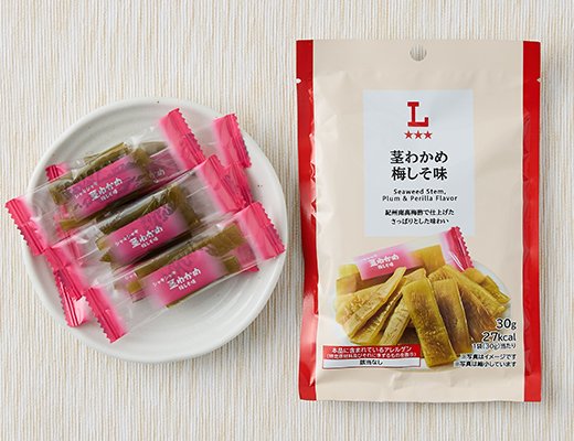 ローソン 茎わかめ 梅しそ味