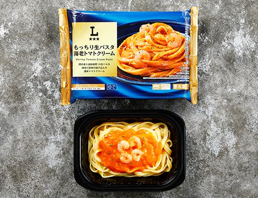 ローソン もっちり生パスタ 海老トマトクリーム