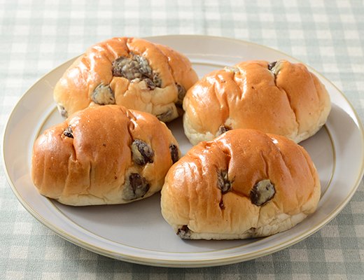 ローソン 国産小麦のマーガリン入りレーズンバターロール 4個入