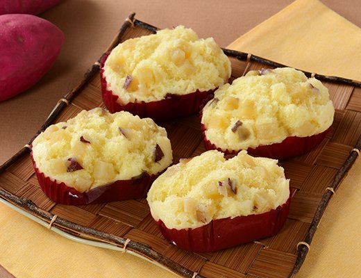 ローソン 紅はるかのおいも蒸しパン 4個入