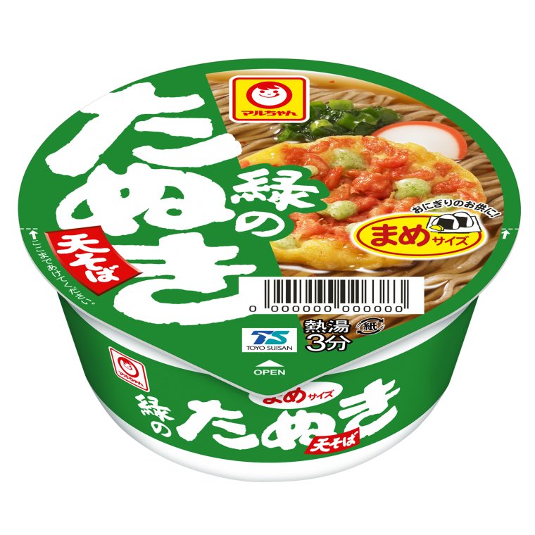 東洋水産 緑のまめたぬき天そば 西
