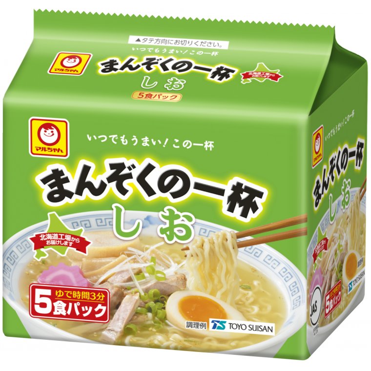 東洋水産 まんぞくの一杯 しお 5食パック