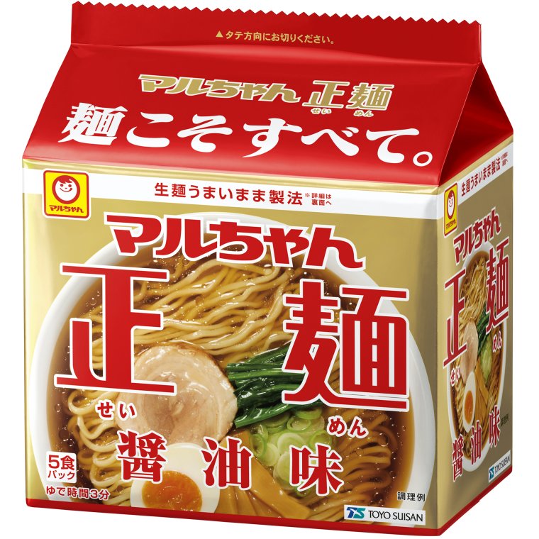 東洋水産 マルちゃん正麺 醤油味 5食パック