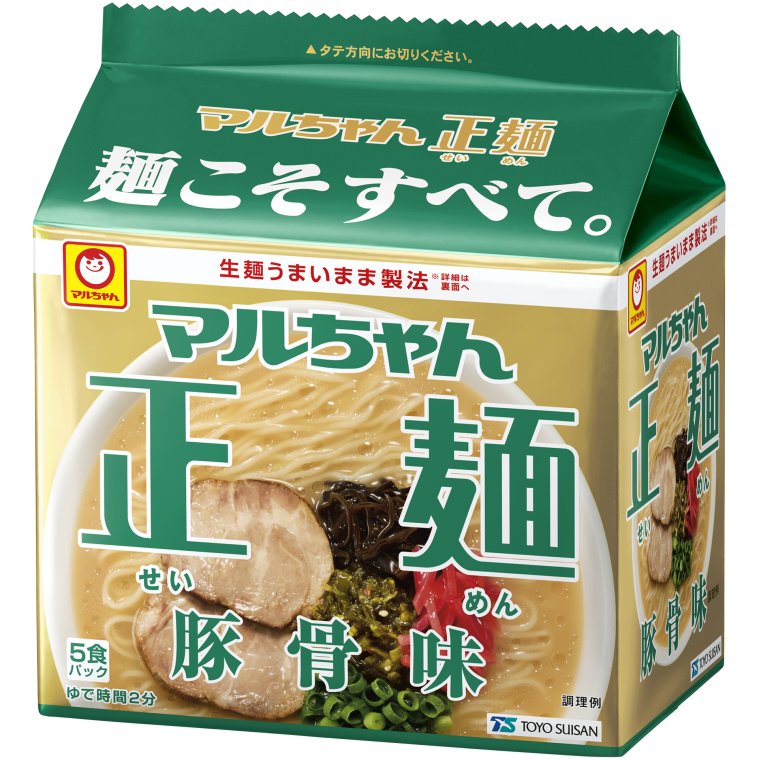 東洋水産 マルちゃん正麺 豚骨味 5食パック