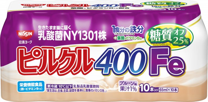 日清食品 ピルクル400 鉄分 65ml×10