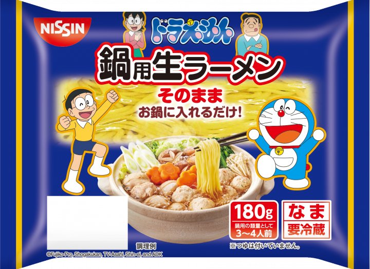 日清食品 ドラえもん 鍋用生ラーメン 180g
