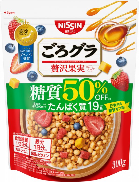 日清食品 ごろグラ糖質50％オフ贅沢果実
