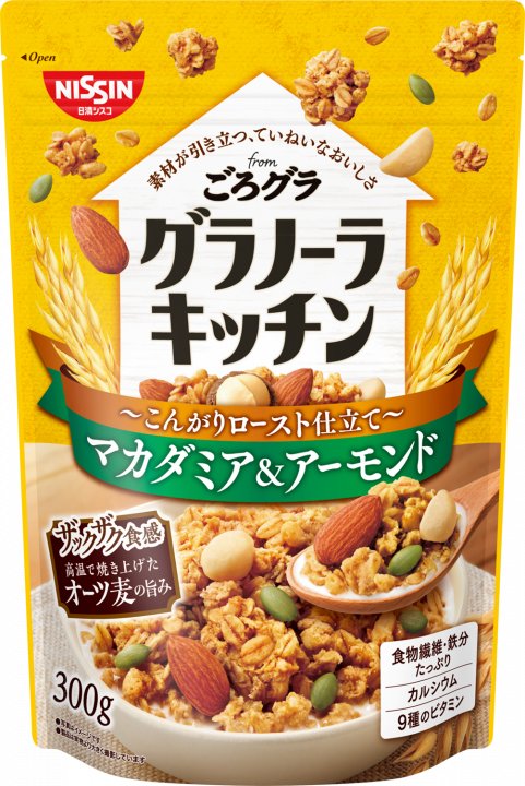 日清食品 グラノーラキッチン from ごろグラ こんがりロースト仕立て マカダミア＆アーモンド
