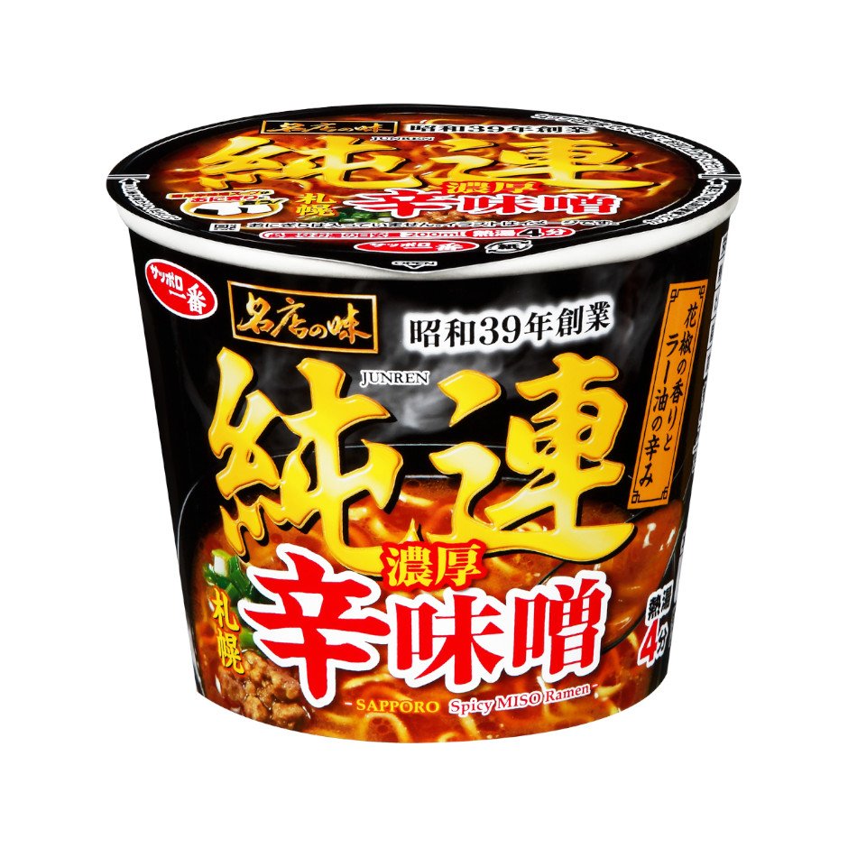 サンヨー食品 サッポロ一番　名店の味　純連　札幌濃厚辛味噌　ミニカップ